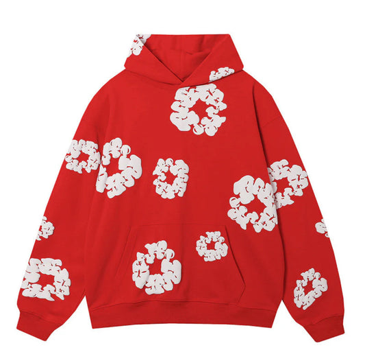 Denim Tears The Cotton Wreath Hoodie: Red - Prestige Closet