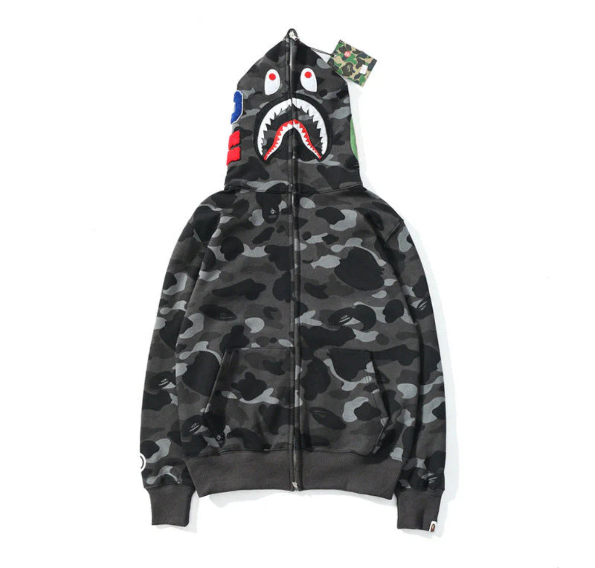 Bape Shark Hoodie: Grey - Prestige Closet