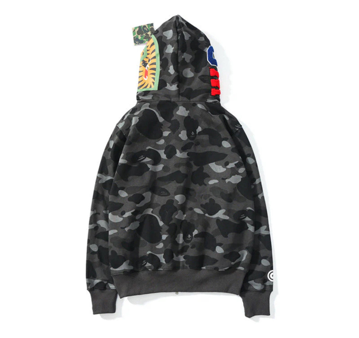 Bape Shark Hoodie: Grey - Prestige Closet