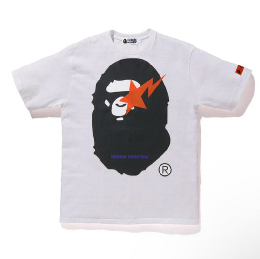 Bape Tee: White - Prestige Closet