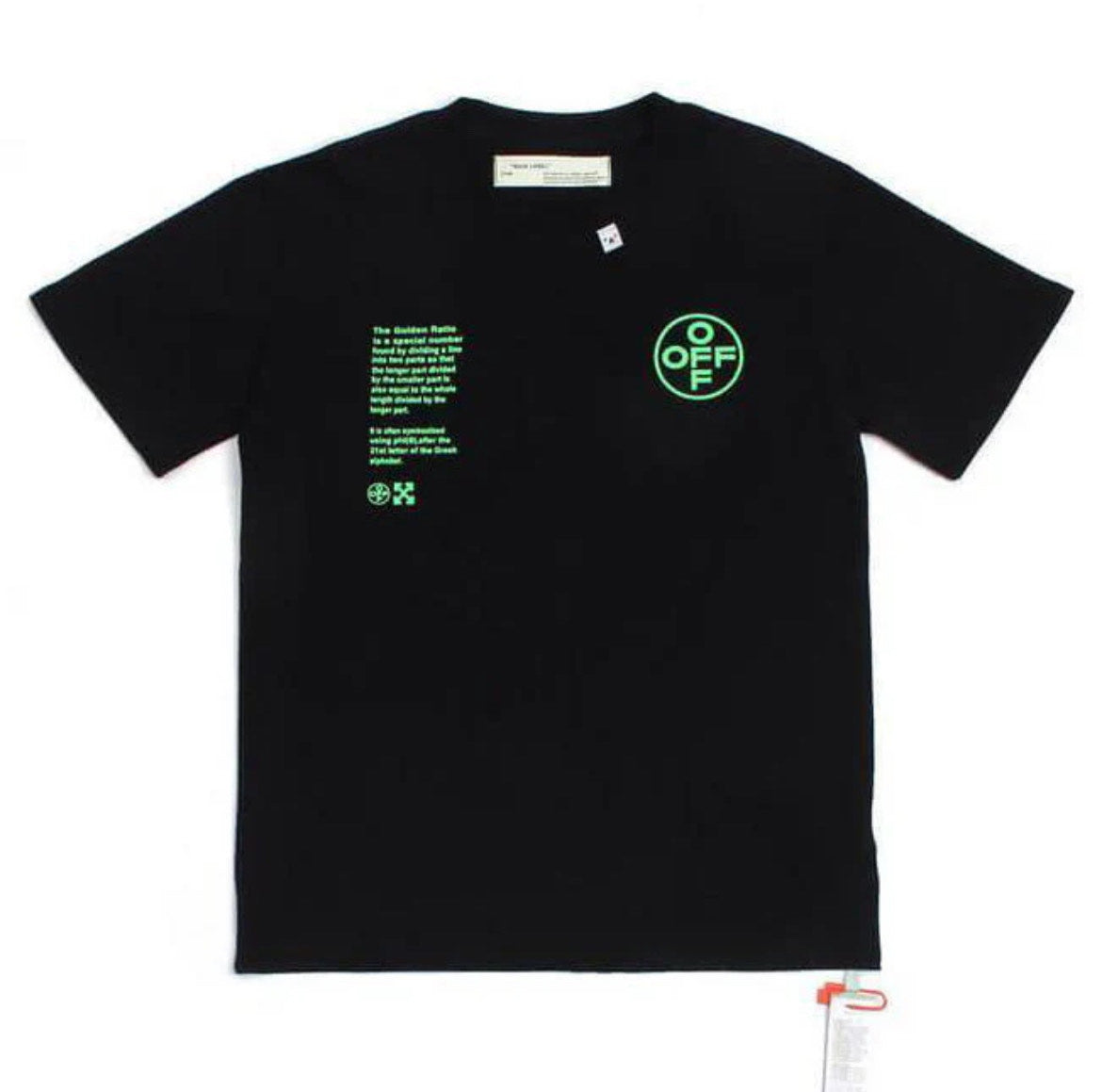 OffWhite Tee: Black & Green - Prestige Closet