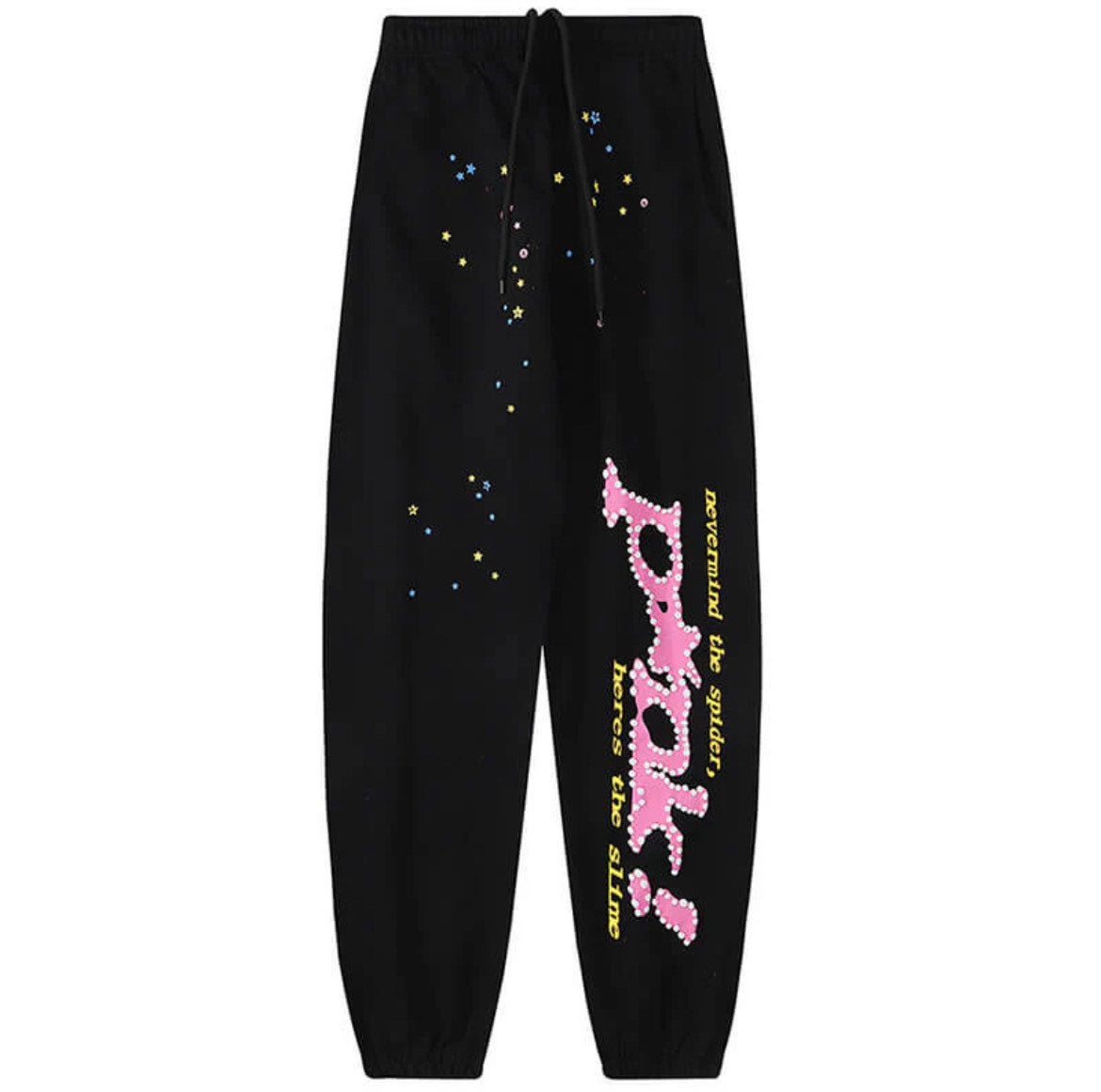 Sp5der Sweatpants: Black & Pink - Prestige Closet