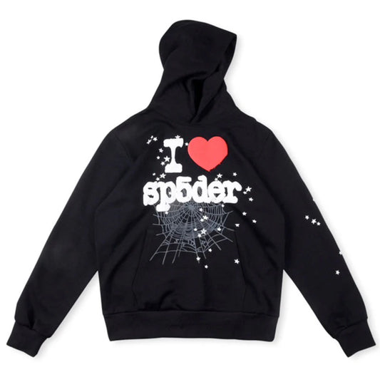 I ❤️ Sp5der Hoodie: Black - Prestige Closet