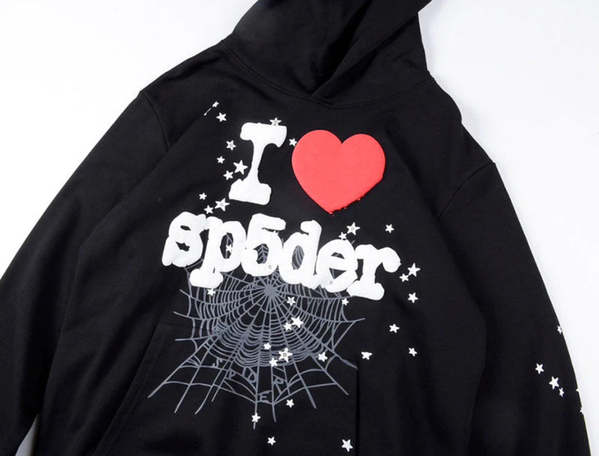 I ❤️ Sp5der Hoodie: Black - Prestige Closet