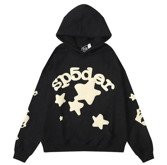 Sp5der Beluga Hoodie: Black - Prestige Closet