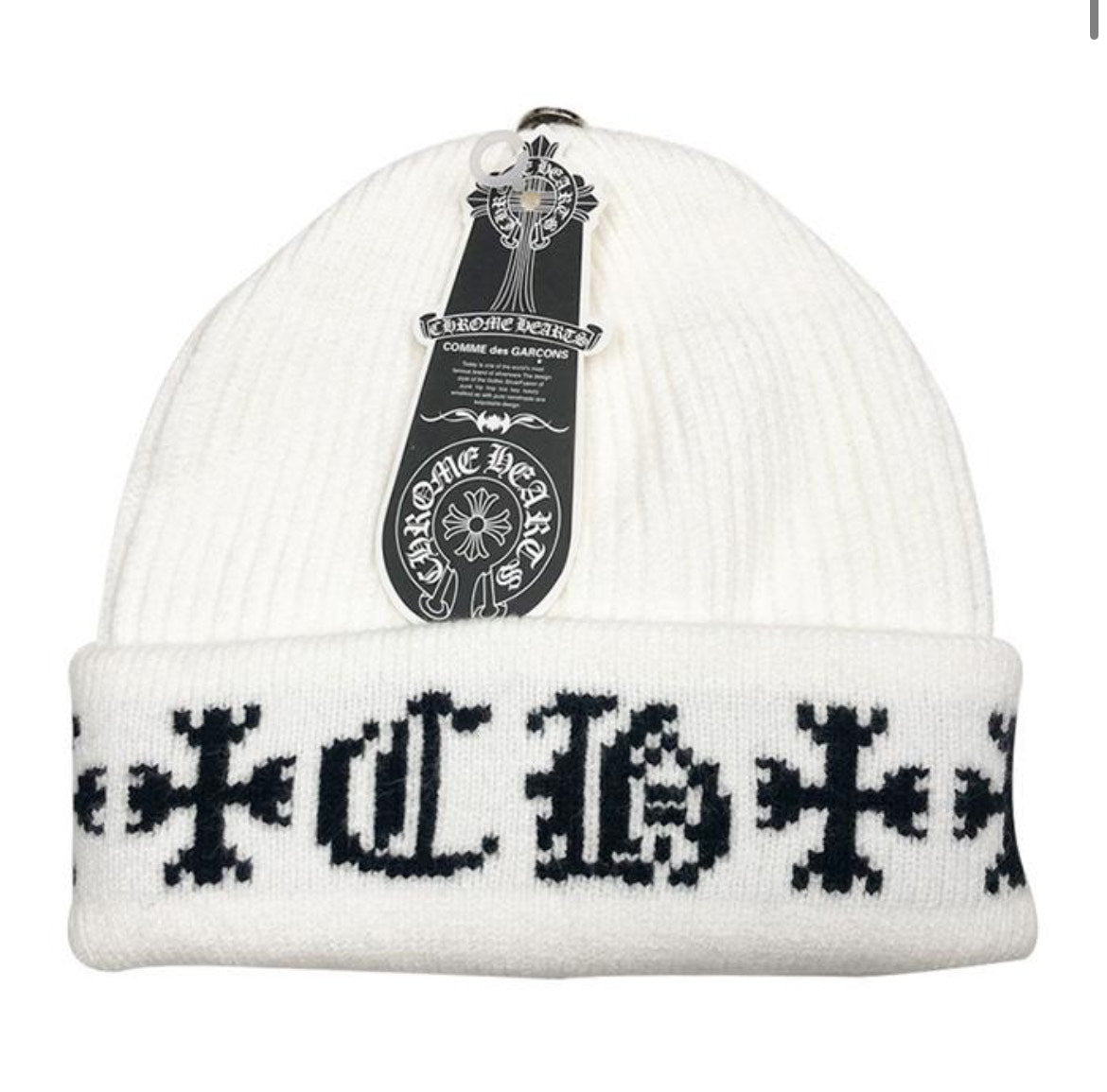 Chrome Hearts Beanie: White - Prestige Closet