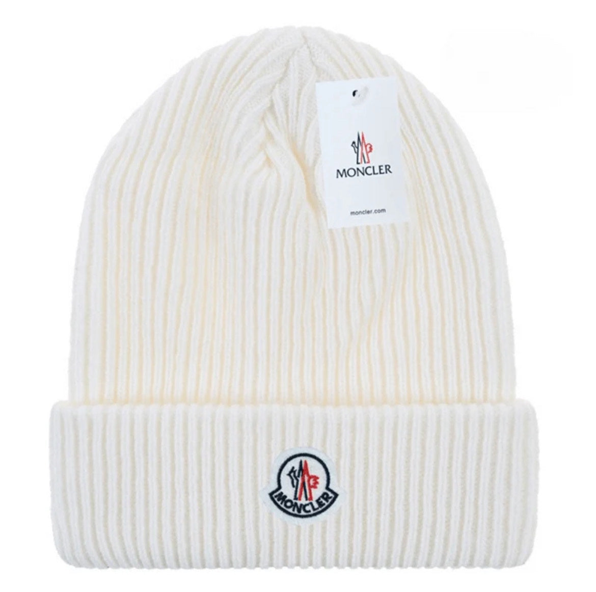 Moncler Beanie: White - Prestige Closet